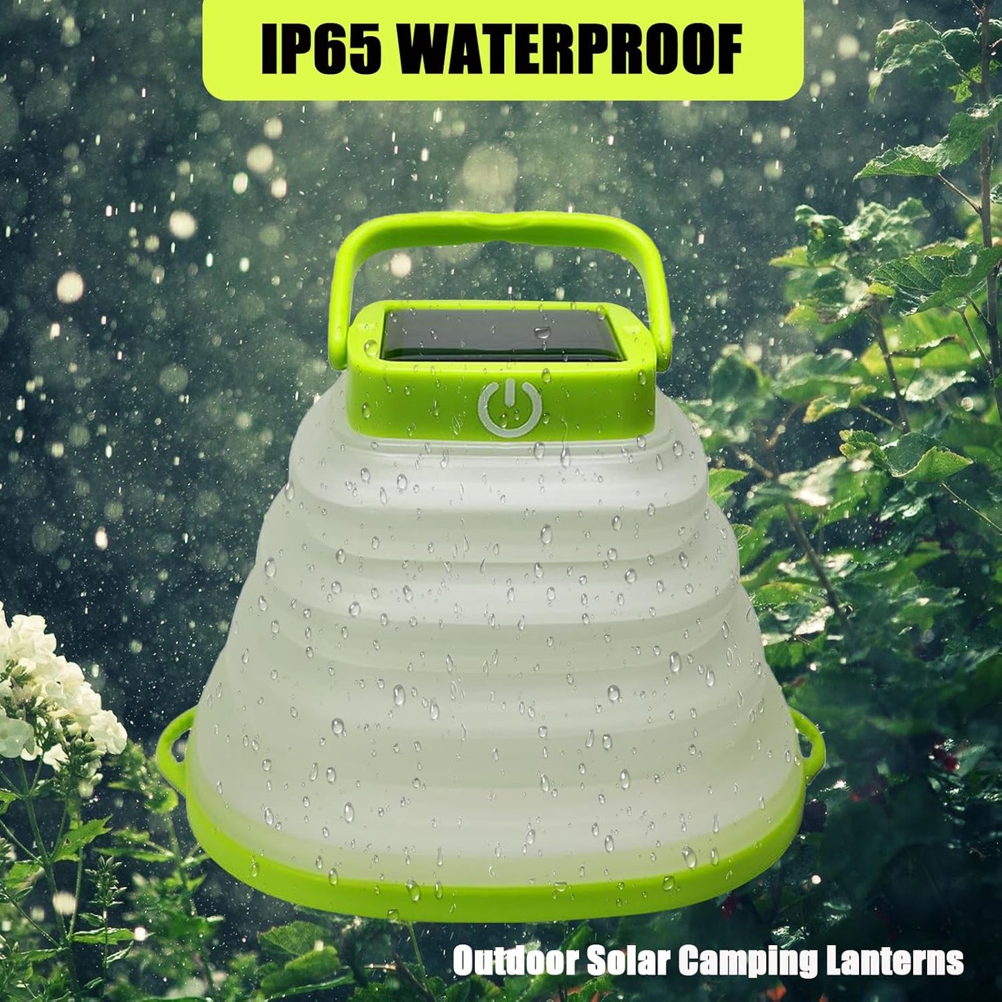 Solis Convene Solar Camping Lanterns-Collapsible Camping Essentials,IP65 Solar Lights Outdoor Waterproof,USB Portable Camping Hanging Lamp for Backpacking Gear,Emergency,Tent,Travel,Hiking