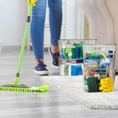 ClearSpace Plastic Storage Bins with Lids X-Large – Perfect Kitchen Organization or Pantry Storage – Fridge Organizer, Pantry Organization and Storage Bins, Cabinet Organizers