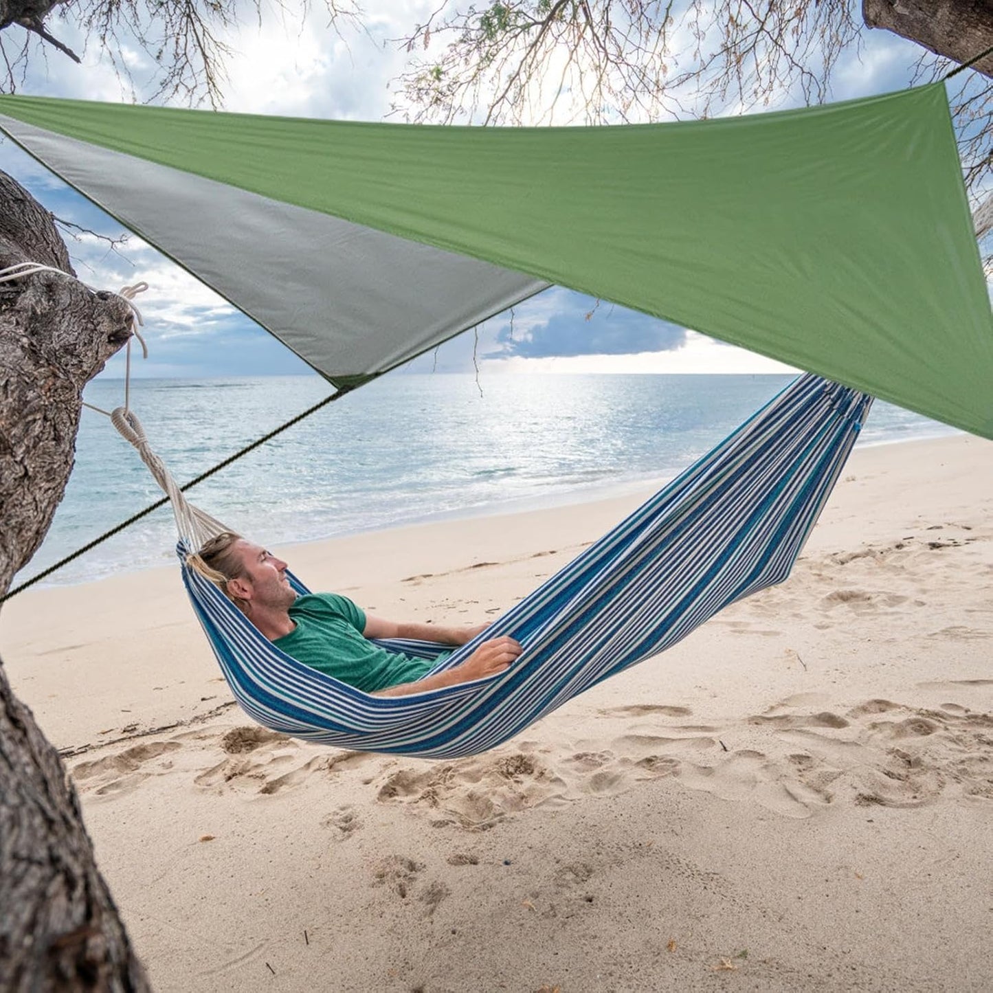 Waterproof Camping Tarp - 7.55x4.59ft Hammock Rain Fly Waterproof Camping | TARP CAMPINGE SCHEME Portable Tarp for Camping, Travel, Outdoor
