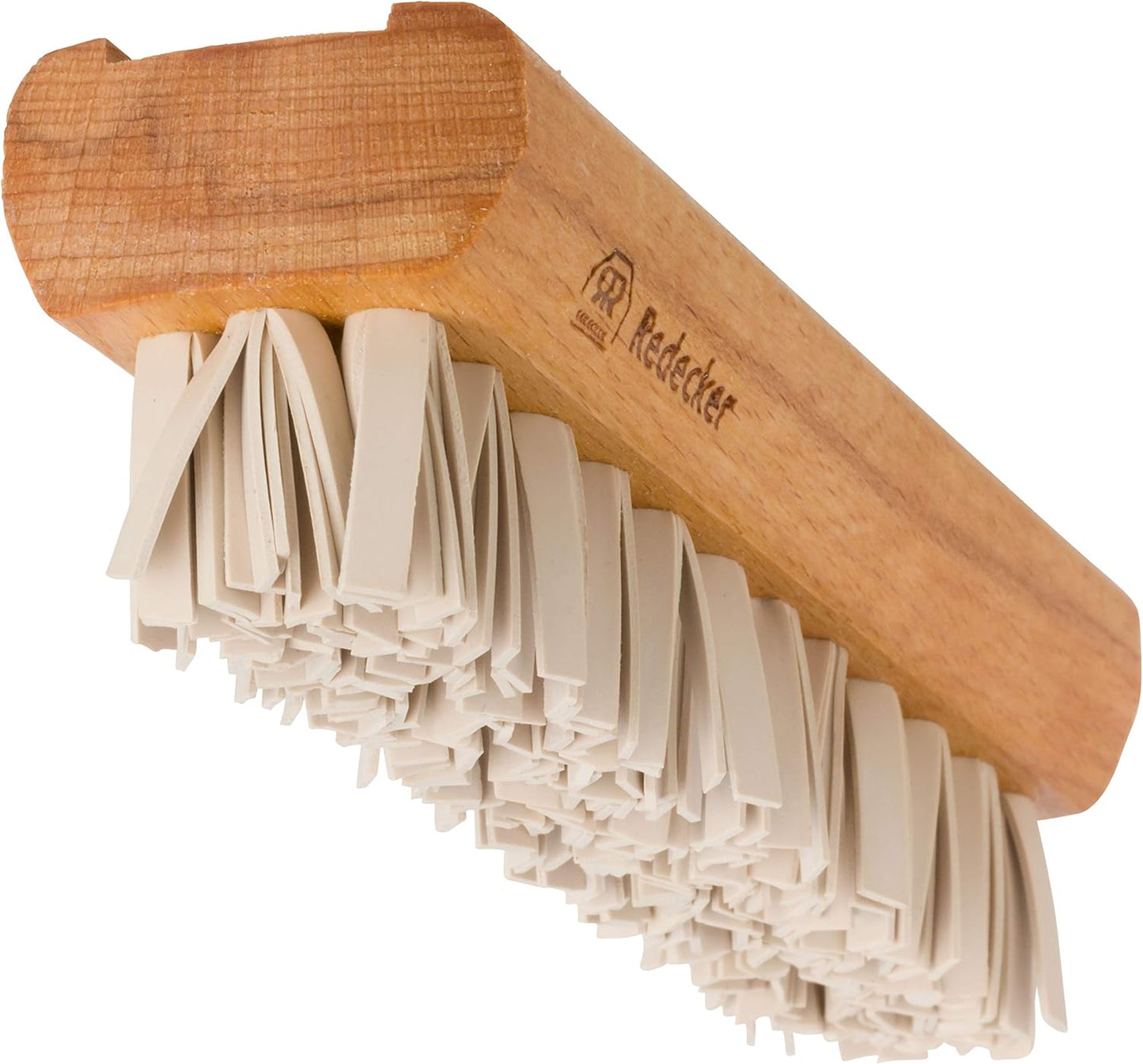 Redecker Natural Lint Brush with Oiled Beechwood, 7-1/4 inches, Easy to Clean Rubber Bristles Effectively Attract and Trap Hair, Made in Germany