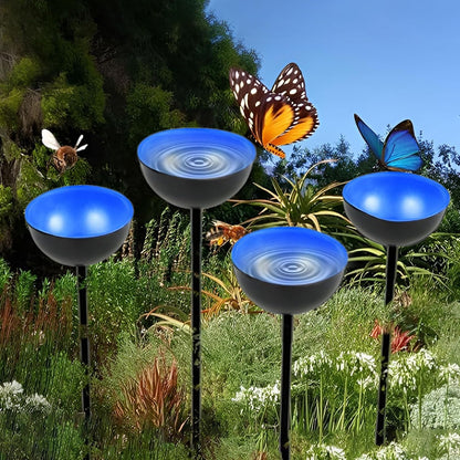 Bee Watering Station For Garden, Bee Feeder & Watering Station With Metal Stakes, Metal Garden Sculpture Stake Decoration, SmallInsects Bee Feeders For Outside Feeding & Watering