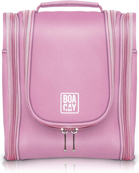 BOACAY Hanging Travel Toiletry Bag for Women and Men, Makeup Bag, Bathroom & Shower Organizer Kit for Accessories, Cosmetics, Travel Essentials
