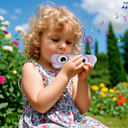Harmonica Toy Kids, Musical Instrument, 16x5.6x2.5cm, Cartoon Animal Design, Easy Play, ABS, Kids Beginner, Educational Sound, for Colorful Fun Accessory