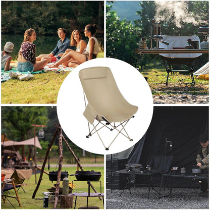 Folding Camping Chair, Portable Beach Seat, Breathable Outdoor Gear, 35.83 x 18.11 x 18.11 Inches, Lightweight Travel Furniture, for Garden, Hiking, Fishing, Picnic, Sports Events