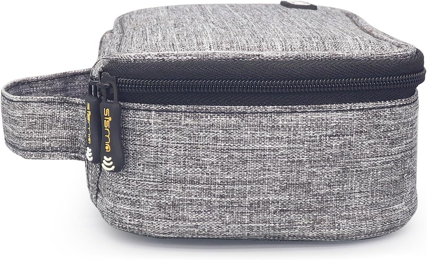 sisma Travel Electronics Organiser Carrying Case for Power Cords Power Bank Earbuds Hard Drives Memory Cards Laptop Adapter Mouse Small Tech Accessories -Grey 1680d Fabrics