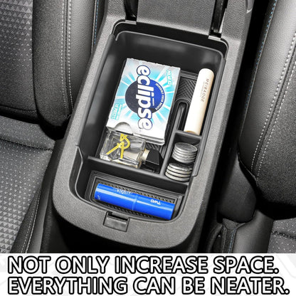 HGWEI Center Console Organizer Tray Compatible with 2024 2025 Chevrolet Trax and 2024 2025 Buick Envista Interior Accessories Insert Armrest Secondary Storage Box Coin Holder, Black