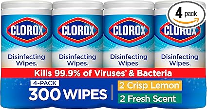 Clorox Disinfecting Wipes Value Pack, Bleach Free Cleaning Wipes, 75 Count Each, Pack of 4