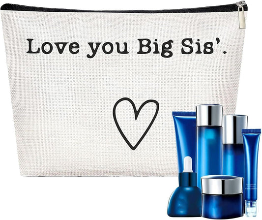 Best Sister Ever Toiletry Bag - Best Sister Ever Toiletry Organizer Sister - Funny Christmas Birthday, Large Portable Travel Toiletries Hygiene Bag for Accessories Shampoo Toiletries