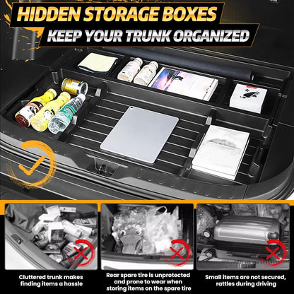Kistrba Trunk Hidden Storage Box Compatible with 2019-2025 Toyota RAV4, Not for RAV4 Prime, Cargo Floor Storage Accessories
