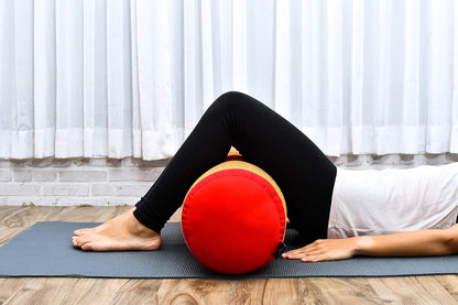 Leewadee Yoga Bolster - Standard Size – Large Meditation Cushion, Tube Pillow for Comfortable Reading, Pilates Equipment, Kapok Filling, 60 x 25 x 25 cm