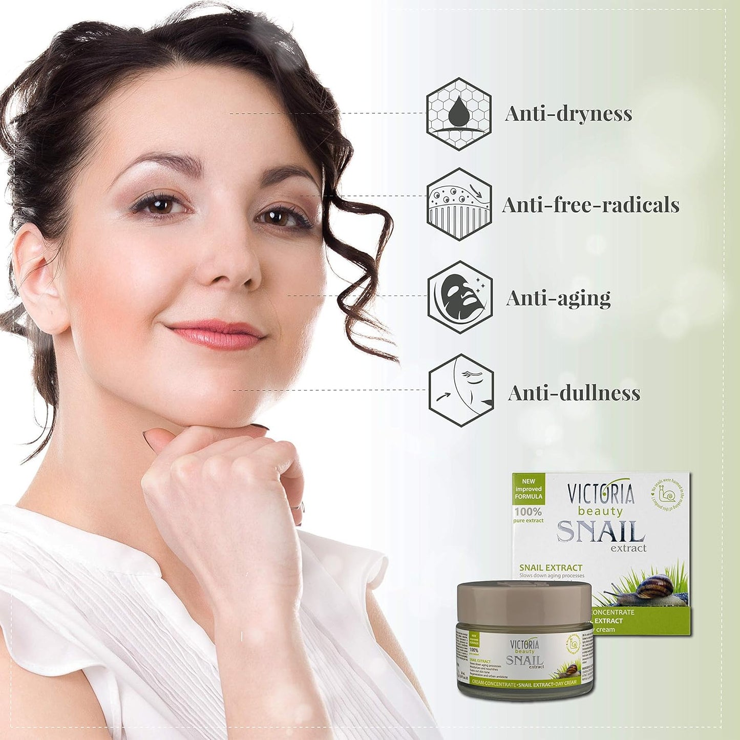 Victoria Beauty - Night and Day Face Cream - Anti-Age - Snail Extract Concentrate - 50ml