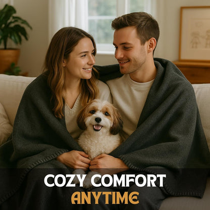 Jmr Usa Inc. Military Wool Blanket for Camping, Emergency and Everyday Use, Fire Retardant Extra Thick and Warm Outdoor Wool Blanket, 70% Wool, Grey, Size 62X84.