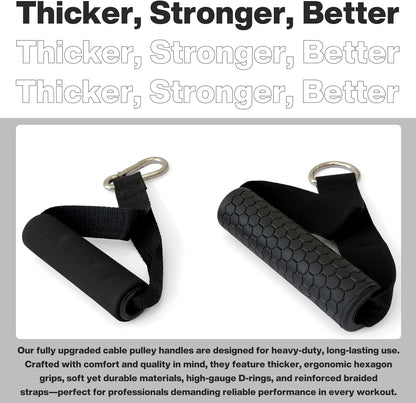METEOR Heavy-Duty Exercise Handles, Resistance Bands Handles, Cable Machine Attachments for Home Gym, Tricep Rope Replacement, Durable Workout Grips for Pulley Systems
