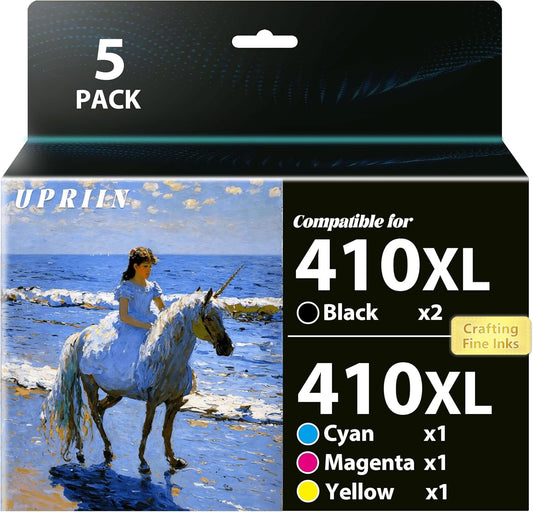 UPRIIN 410XL T410XL Ink Cartridges Combo Pack Remanufactured for Epson 410 XL Ink Cartridges for Expression Home XP-830 XP-640 XP-530 XP-630 XP-635 XP-7100