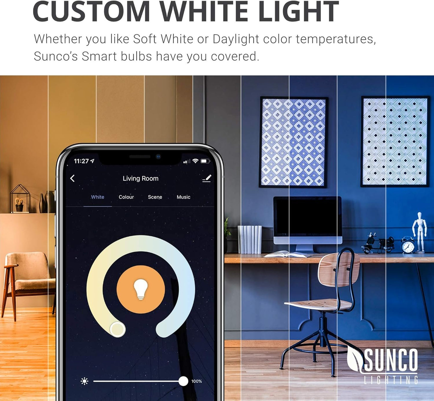 Sunco PAR38 Alexa Compatible Smart LED Bulbs, WiFi Color Changing Outdoor Flood Light, 13W, RGB Tunable White CCT, Dimmable, with Amazon Alexa & Google Assistant, No Hub Required 2 Pack