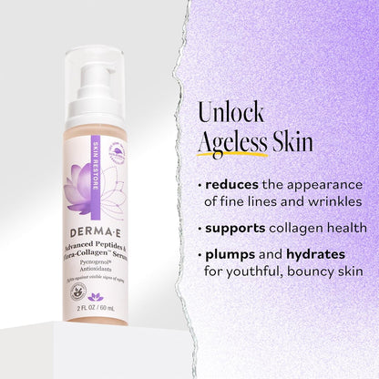 DERMA E Advanced Peptides & Collagen Serum, 2oz