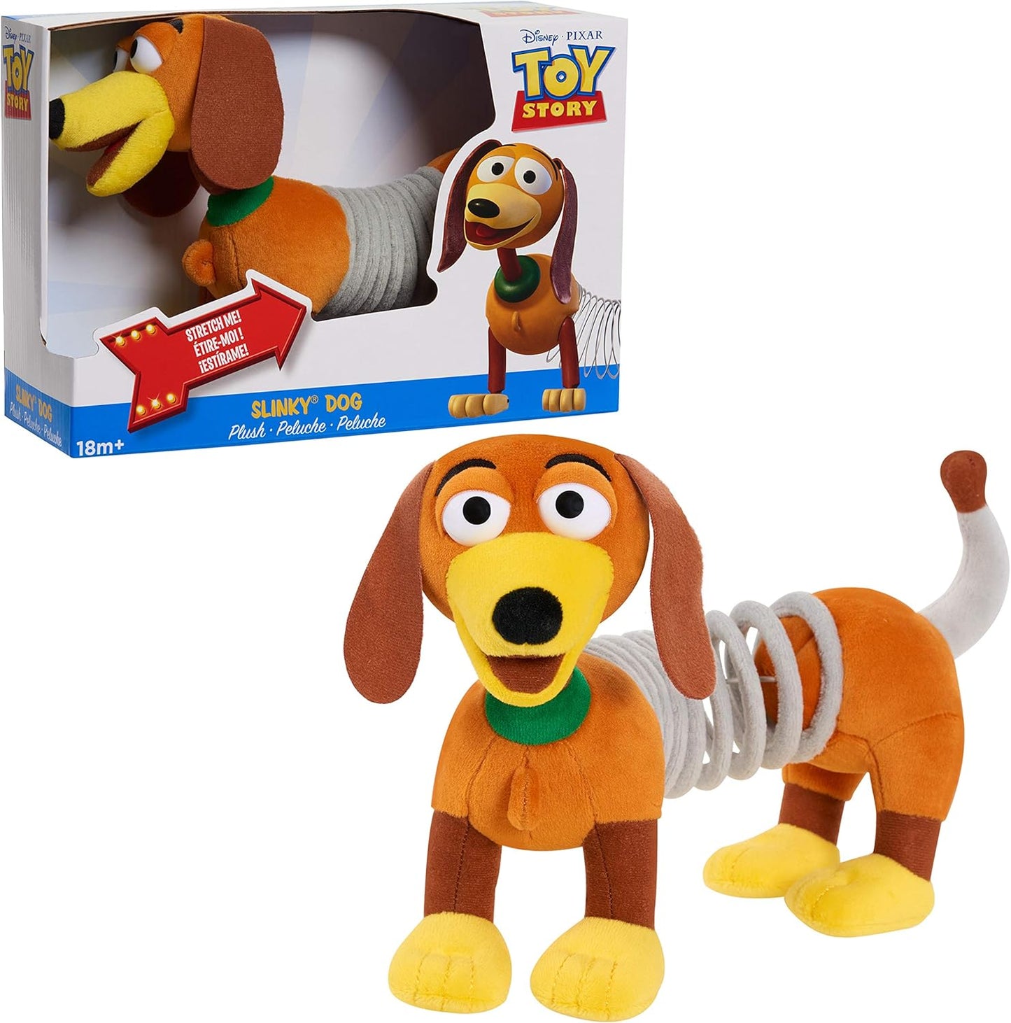 Disney e Pixar Toy Story Slinky Dog Plushie, giocattolo fidget toy per bambini dai 18 mesi di età Just Play