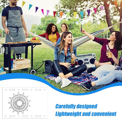 shjxi Camping Dining Set, Lightweight Camping Plates, Outdoor Dining Plates | Transparent Camping Table Top for Picnics, Barbecues, and Outdoor Dining, Ideal for Camping and Recreational Use