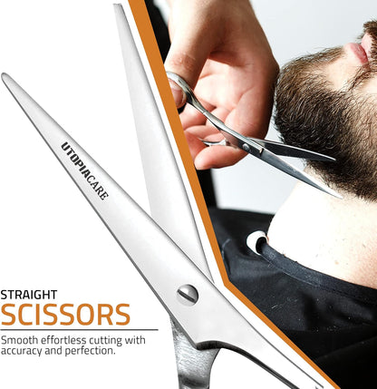 Utopia Care Hairdressing Scissors - 6.5" Sharp Stainless Steel Hair Cutting Scissors and Barber Salon Hair Scissors for Professional Hairdressers, Men, Women, Children and Adults (Silver)