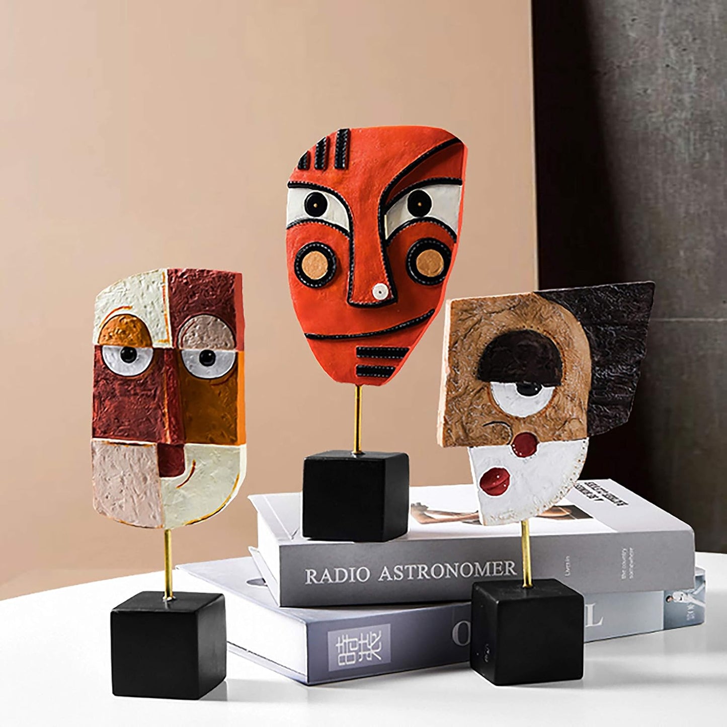 Wink - Handcrafted Statues Resin Abstract Sculpture for Home Decor Modern,Book Shelf TV Stand Decor,Living Room Decor,Dining Room Table,Bedroom, Office Desktop, Cabinets Decorative Ornaments
