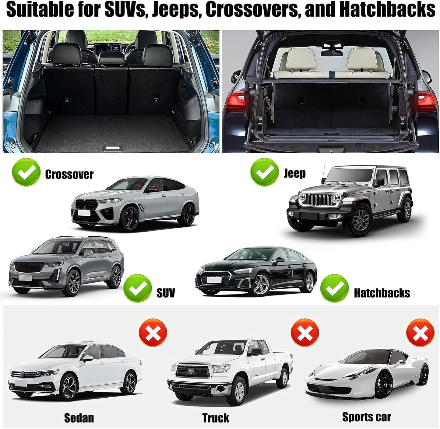 Trunk Organizer for SUV – Zippered 3-Section Design, Modular Storage with 7 Pockets, Upgraded TP Leather & 600D Oxford Cloth, Waterproof and Scratch-Resistant – Perfect for SUV, Pickup, MPV