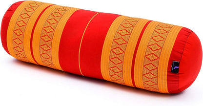 Leewadee Yoga Bolster - Standard Size – Large Meditation Cushion, Tube Pillow for Comfortable Reading, Pilates Equipment, Kapok Filling, 60 x 25 x 25 cm