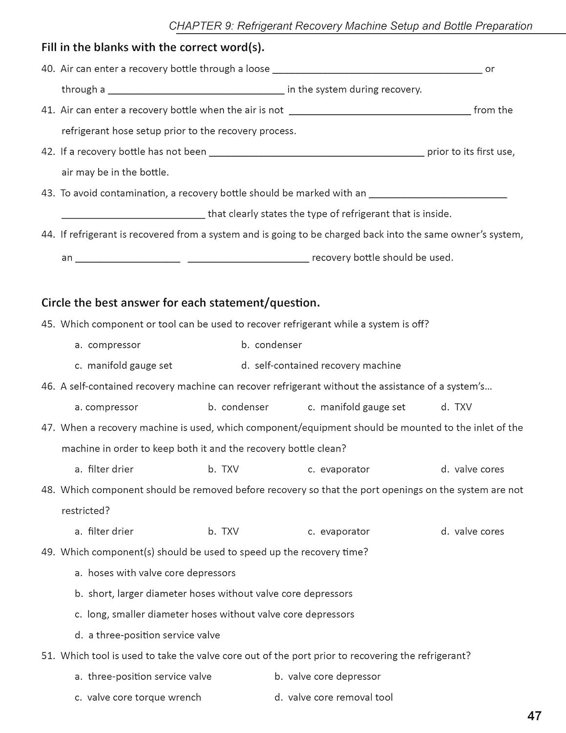 Refrigerant Charging and Service Procedures for Air Conditioning Workbook