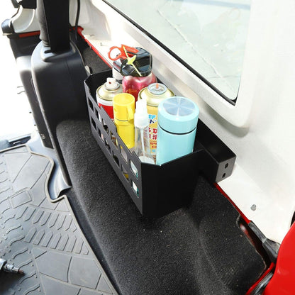 Rear Molle Panel Trunk Side Cargo Rack Shelf Organizer Storage Tray Basket Metal Cargo Holder for Jeep Wrangler TJ JK JL