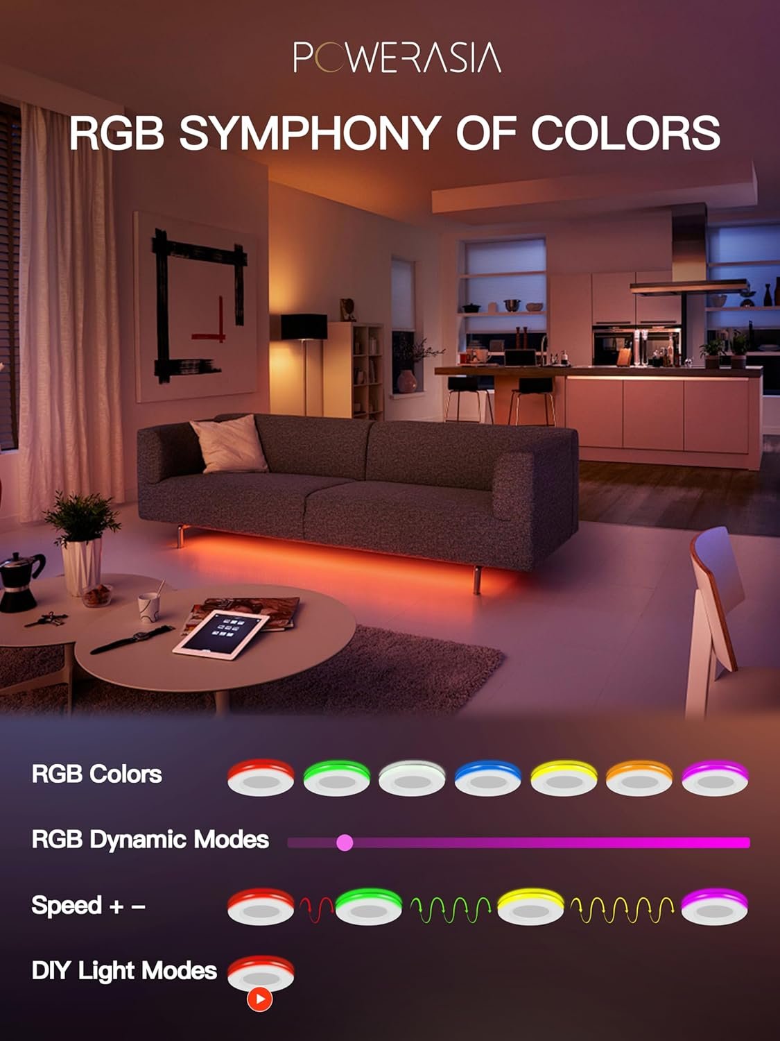 6 Pack Smart LED Recessed Lighting 6 Inch Retrofit with RGB Back Light, 12W 2700K-6000K Color Changing Retrofit Recessed Lights with Remote, Work with Google Assistant/Siri, Hub INCL