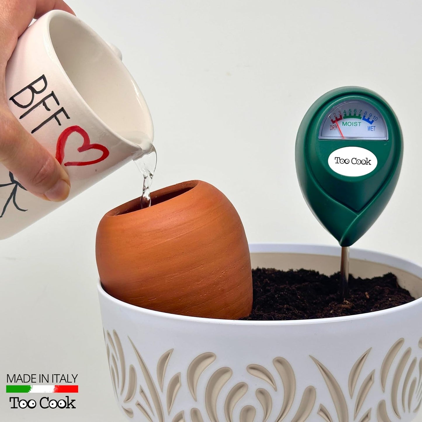Toocook Artisan Terracotta Olla for Automatic Watering Ecological and Natural for Indoor and Outdoor Plants with Approximately 7 Days Autonomy – Handmade – 250 ml