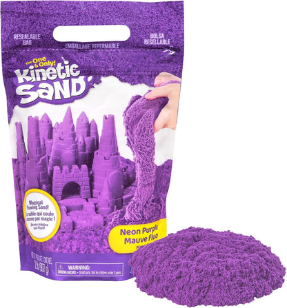 Kinetic Sand, 2lbs Purple Play Sand, Moldable Sensory Toys for Kids, Resealable Bag (Packaging May Vary), for Ages 3 and up