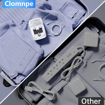 5 in 1 UK Plug Adapters, Clomnpe 2x UK Travel Adapter with 4 USB Ports, UK Italian Plug to Type G Sockets, UK Ireland, Dubai, Maldives, Malaysia, Hong Kong