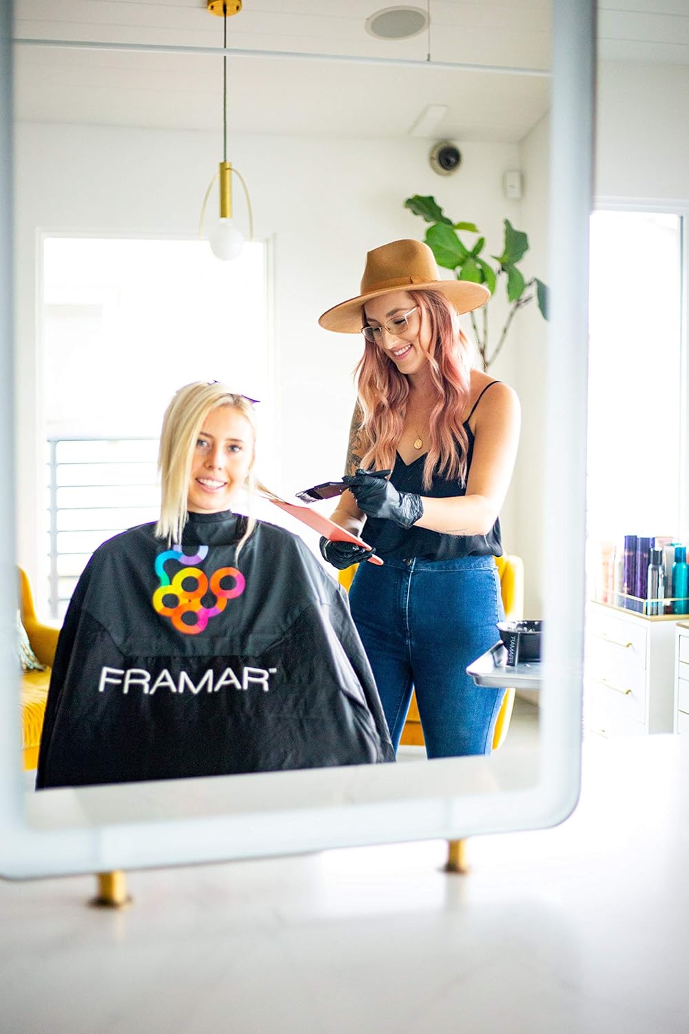 FRAMAR Hair Colour Balayage Board Highlight Dye Shovel Hair Dye Kit Hair Bleaching Kit Hairdressing Color Palette Kit - Pack of 2
