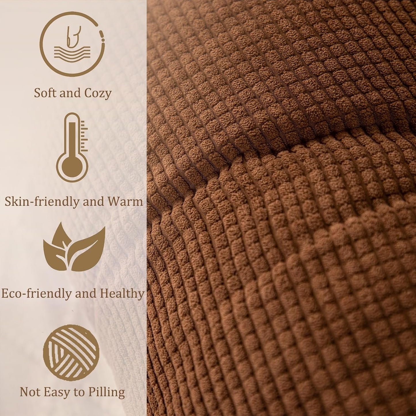 Large Triangular Wedge Pillow for Bed with Removable Cover - Ergonomic Headboard Cushion Reading Pillow Back Support Cushion for Bed, Sofa, Bedrooms(Brown,Queen)