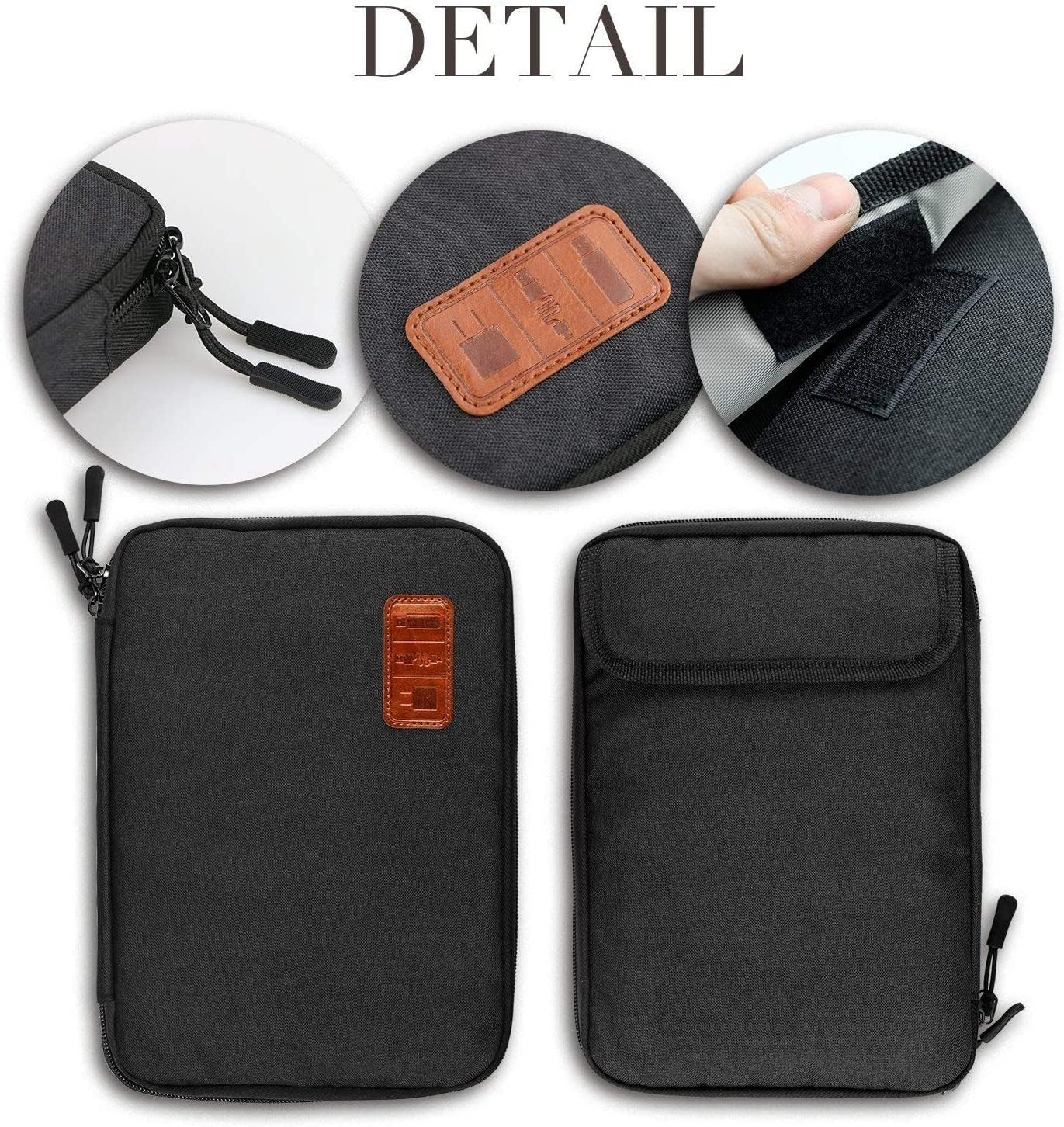 Jamber - Universal Storage Bag for Electronic Accessories and Cables with 5 Cable Ties New Black New Black