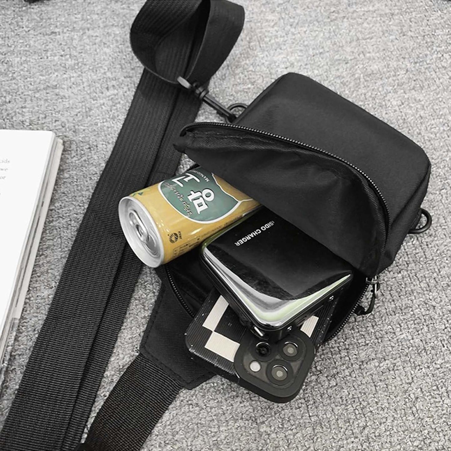 Sling Bag for Men Women, Lightweight Chest Bag Crossbody Backpack Anti Theft Casual Small Shoulder Chest Bag Adjustable Shoulder Strap Daypack for Travel Outdoor Hiking Sports