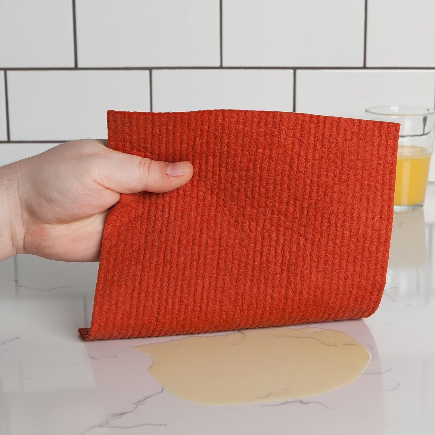 Ecologie Swedish Sponge Reusable Dishcloth Rust and Sky Blue 6.5 x 8 inches, Set of 2
