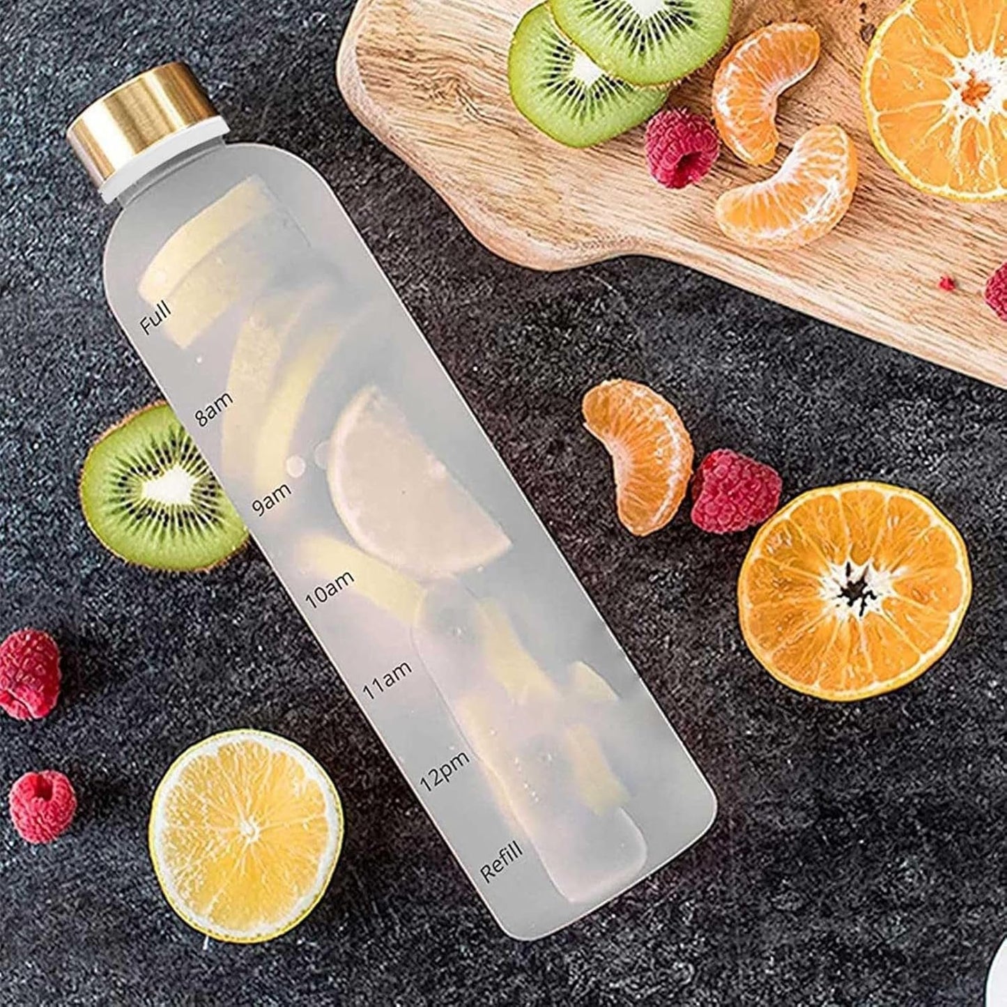 GpahrrDnij White Water Bottles Reusable Motivational Water Bottle PC Space Cup Plastic Water Cup 1000ML Drinking Cups for Adults (White, One Size)