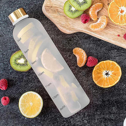 GpahrrDnij White Water Bottles Reusable Motivational Water Bottle PC Space Cup Plastic Water Cup 1000ML Drinking Cups for Adults (White, One Size)