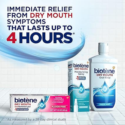 Biotene Dry Mouth Management Oral Rinse, Dry Mouth Spray and Moisturizing Gel - 1 Kit