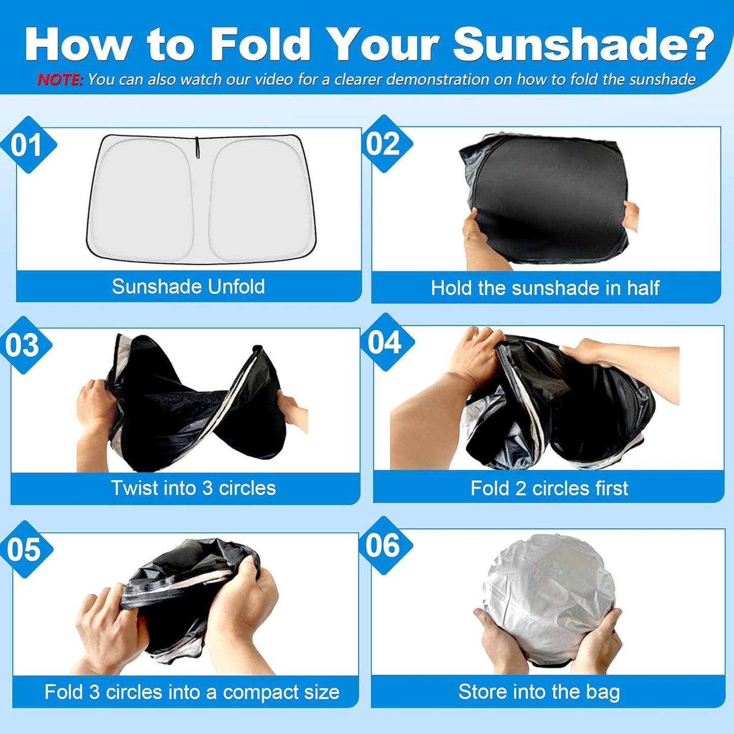 ULROLIT Windshield Sun Shade for 2020-2025 Lincoln Corsair Accessories, Foldable Window Sunshade Sun Visor Protector, Front Windshield Sunshade Sun Shield Blocks UV Rays Heat
