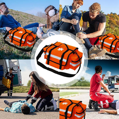 Portable Survival Bag,Oxford Cloth Large Capacity Car-Mounted Outdoor Bag - Convenient Shoulder Bag with Double-Ended Zipper Reflective Strip, Outdoor Accessories Buogint
