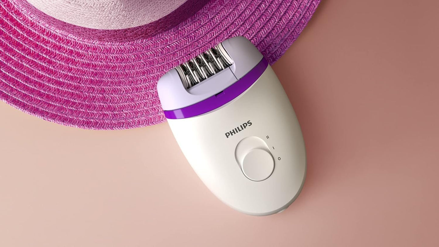Philips Satinelle Essential Corded Compact epilator with Bikini Trimmer, BRP505/00