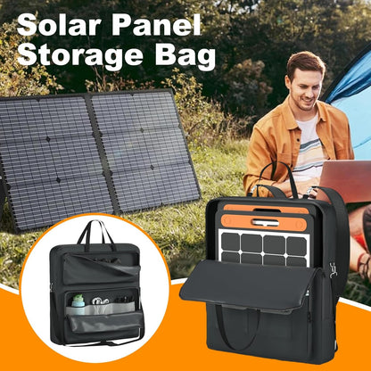 Solar Panel Bag, Double-Layer Organizer, Heavy Duty Protector Travel Handle Case, Dependable Material Longevity, Outdoor Sports Gear for Tablet Laptop Smartphone Use 22x4.7x25.5in