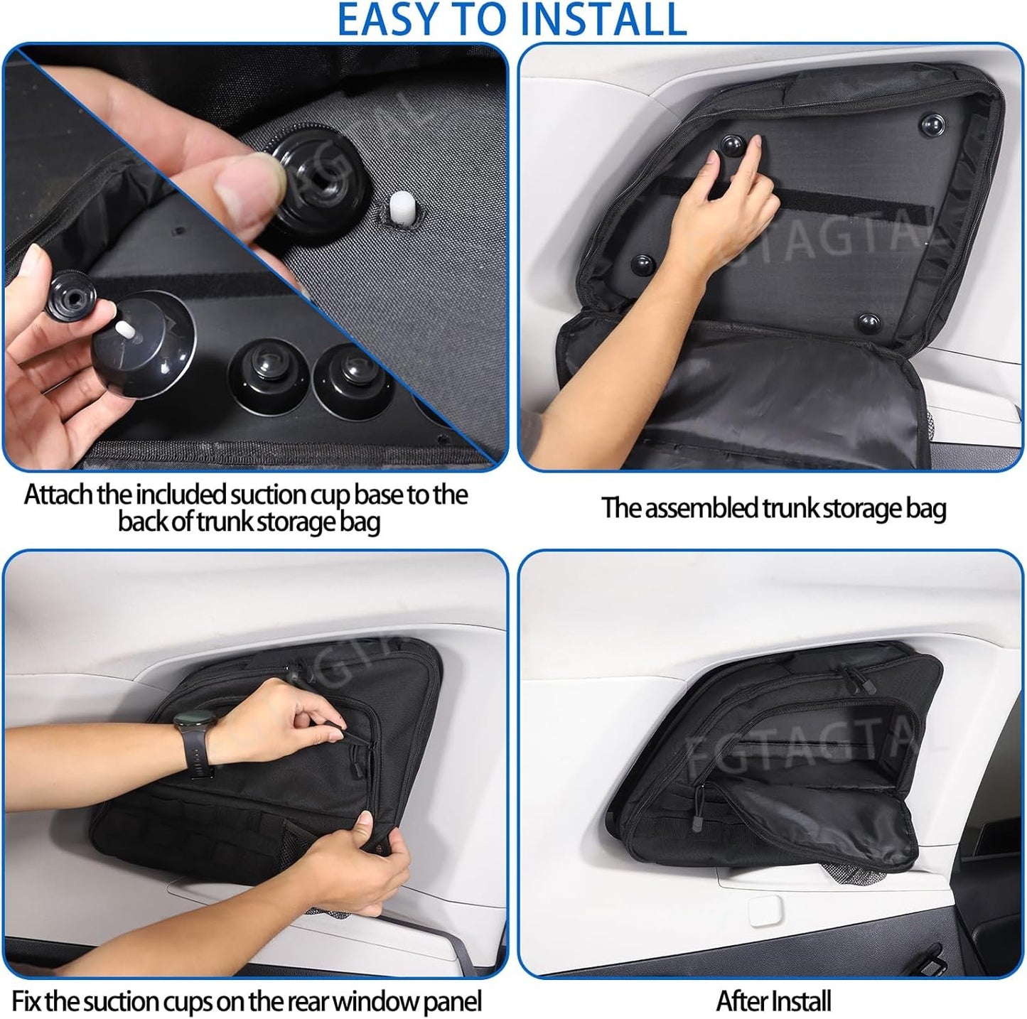 Rear Trunk Storage Organizer Box Compatible with Subaru Forester 2013-2018, Rear Left Window Storage Bag, Car Interior Accessories(Left Side)