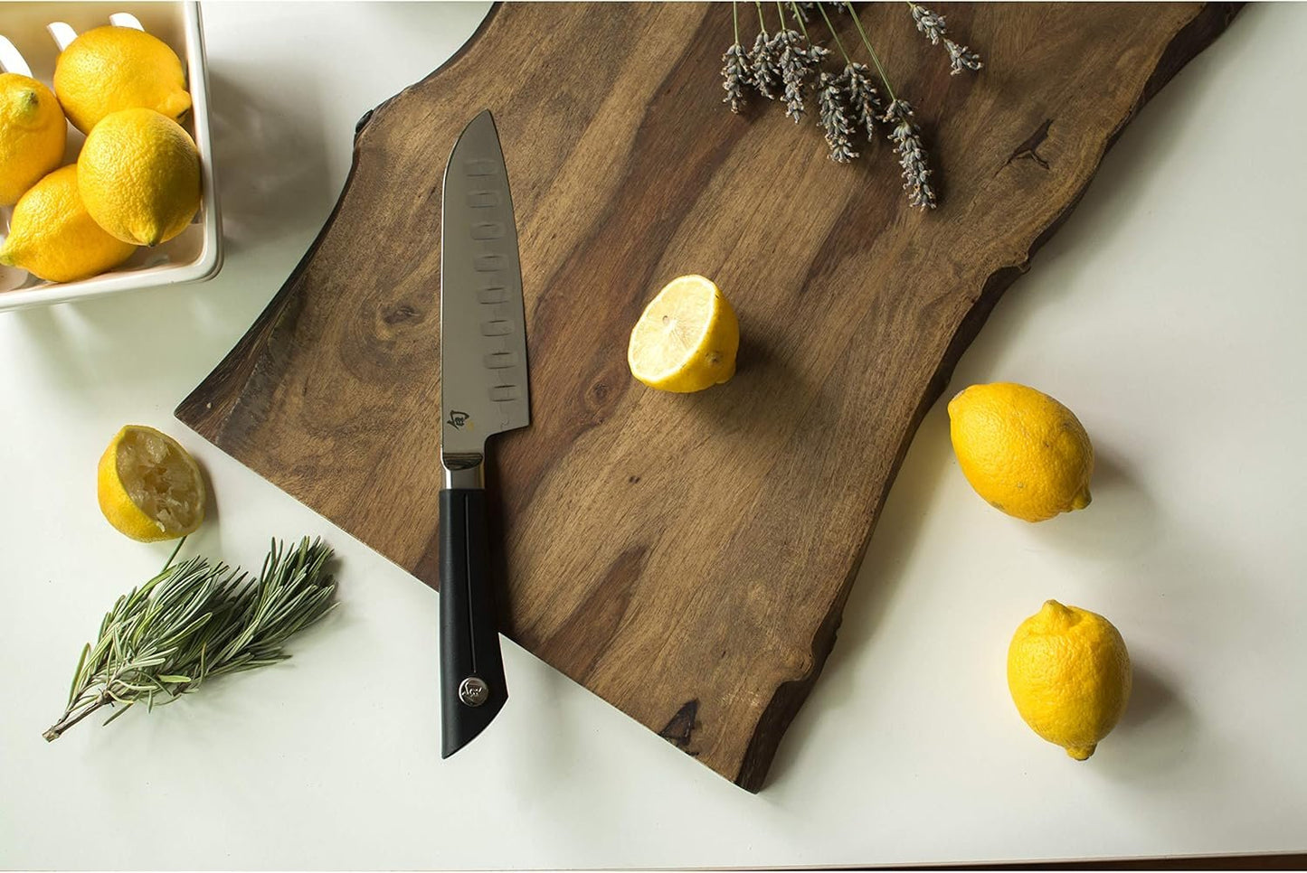 Shun Cutlery Sora Hollow Ground Santoku Knife 5.5â€, Asian-Inspired Knife for All-Purpose Food Prep, Chef Knife Alternative, Handcrafted Japanese Knife