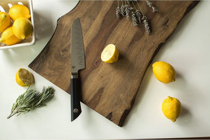 Shun Cutlery Sora Hollow Ground Santoku Knife 5.5â€, Asian-Inspired Knife for All-Purpose Food Prep, Chef Knife Alternative, Handcrafted Japanese Knife