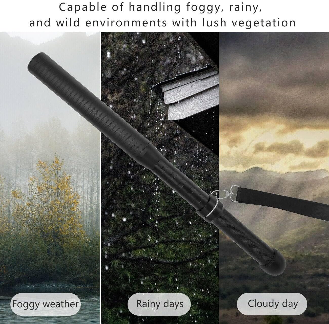Ultra Bright 2200000LM LED Security Stick Torch Rechargeable Tactical Flashlight