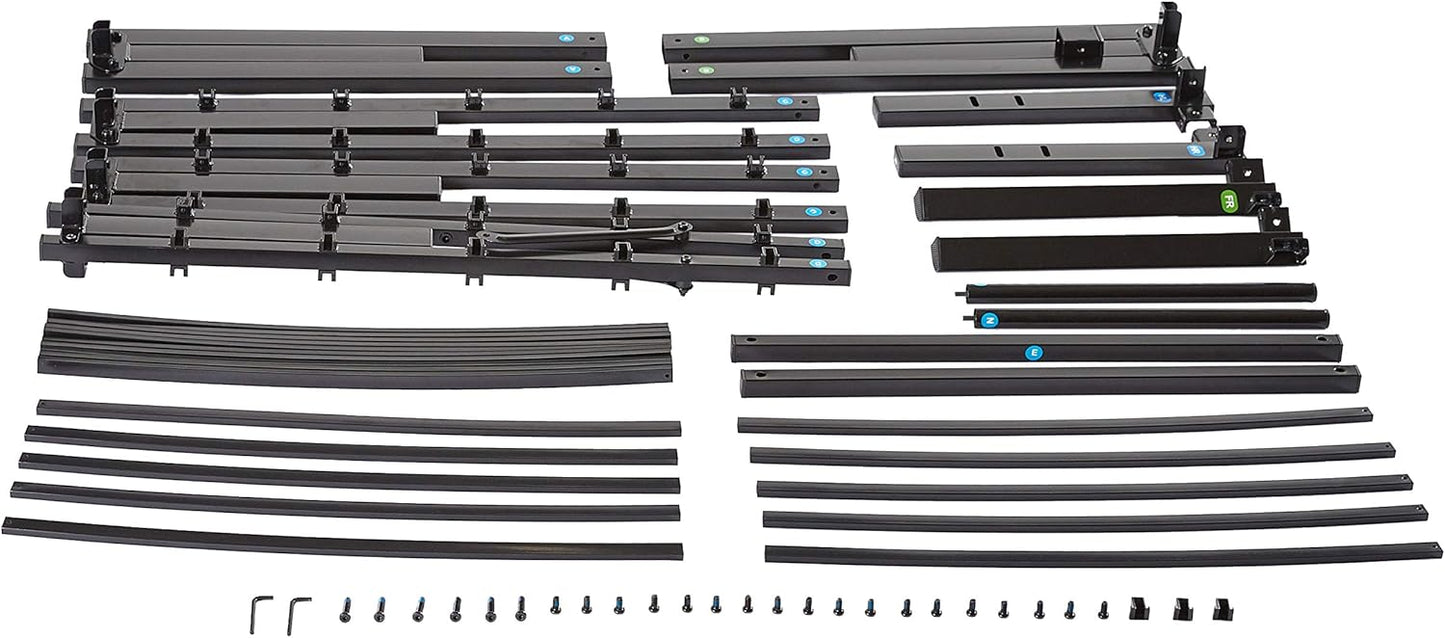 Amazon Basics Heavy Duty Non-Slip Bed Frame with Steel Slats, Easy Assembly - 46cm, Height(Queen)