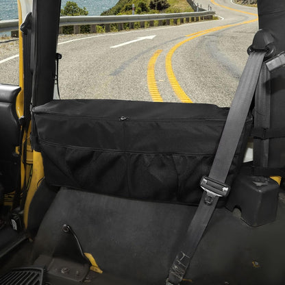 Jimen Compatible with Jeep Wrangler TJ 1997-2006, Trunk Storage Bag Cargo Organizer, Passenger Side